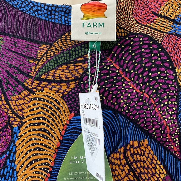 Farm Rio Dress. Dotted Macaws NEW with Tags Xl - Picture 2 of 6